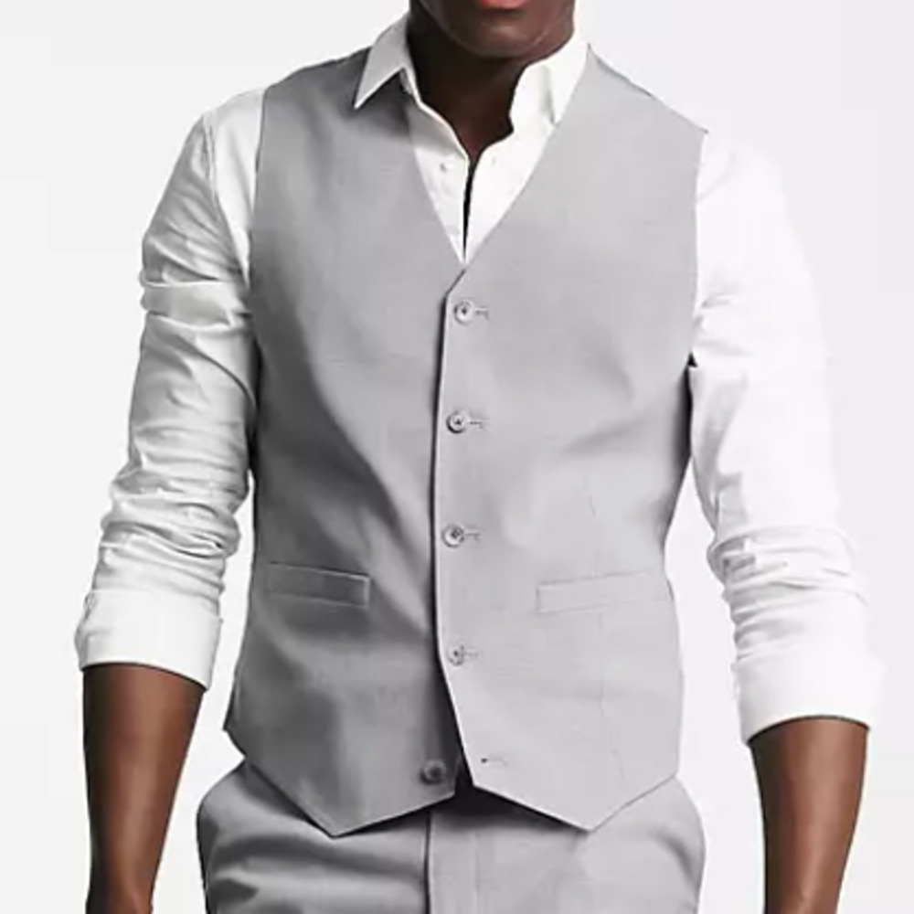 ASOS Design Skinny Suit Waistcoat in Grey, Size 32R​​​​​​​​